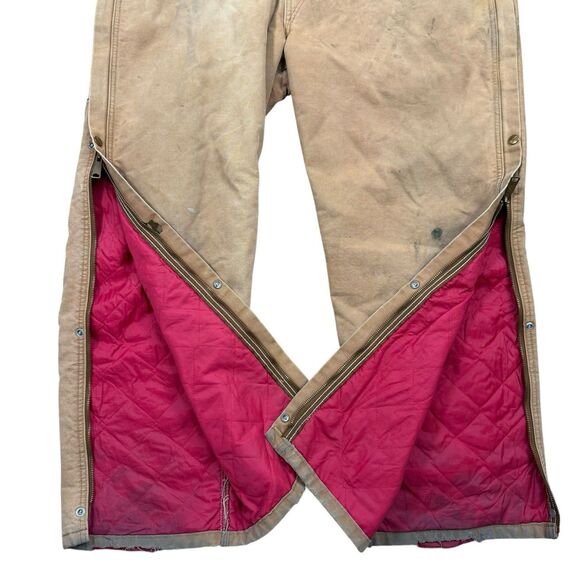 VTG Carhartt 996QZR Coverall Mens 46R Brown Duck Insulated Quilted Lined 90s USA - Picture 6 of 10